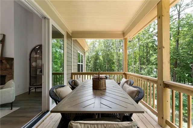 a house view with a sitting space