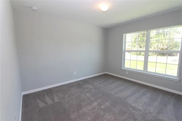 an empty room with a window