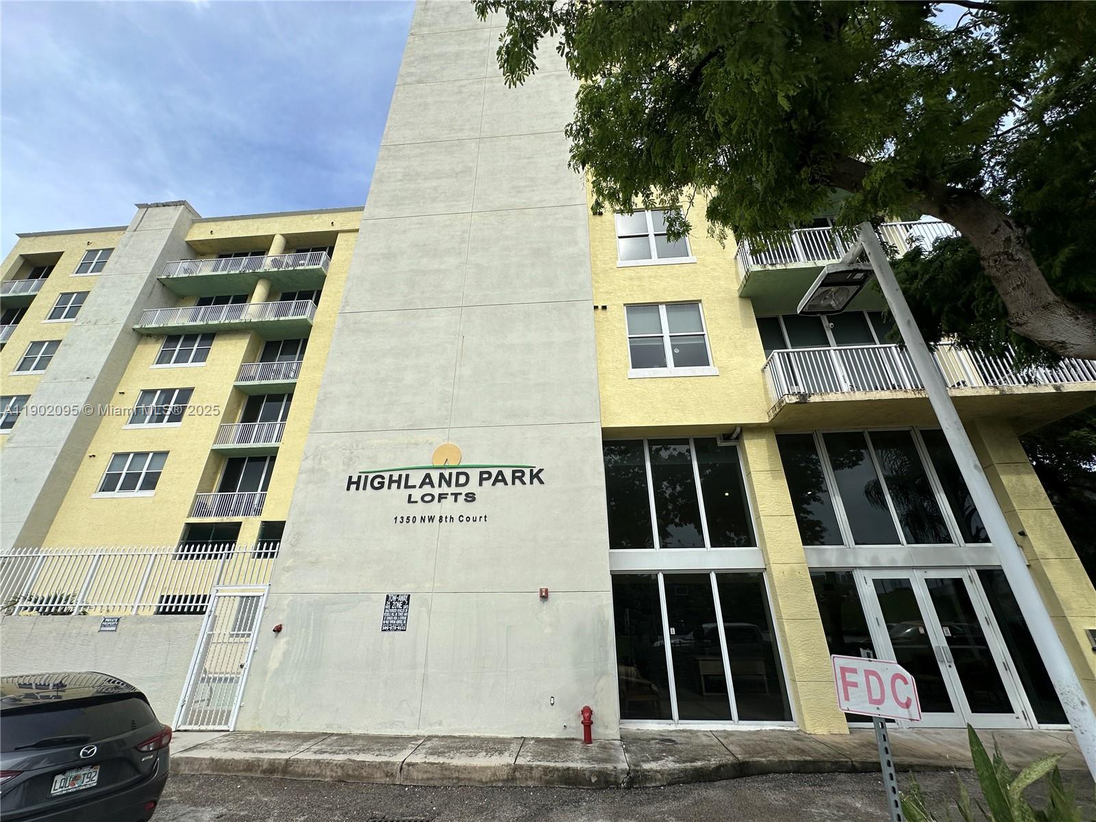 a front view of a building