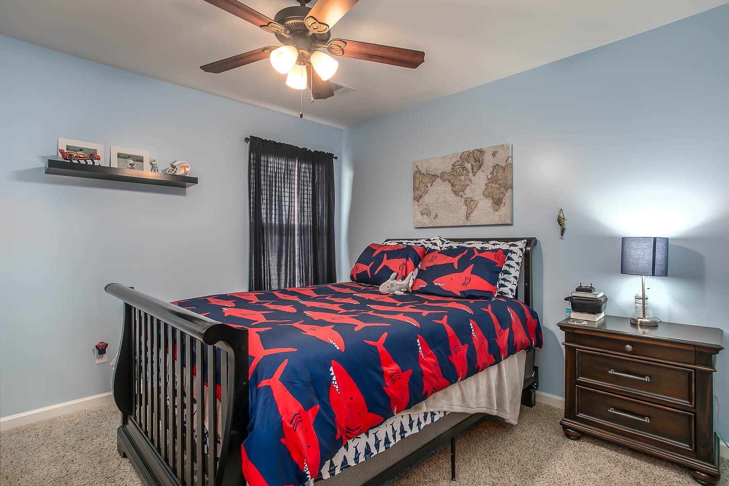 1715 Emma Circle Spring Hill, TN 37174 - Photo 13 of 17 a bedroom with bed and a chandelier