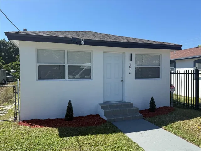 a front view of a house