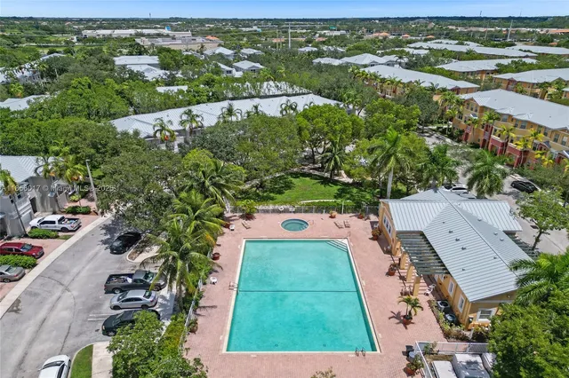 an aerial view of multiple houses