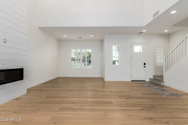 an empty room with a window