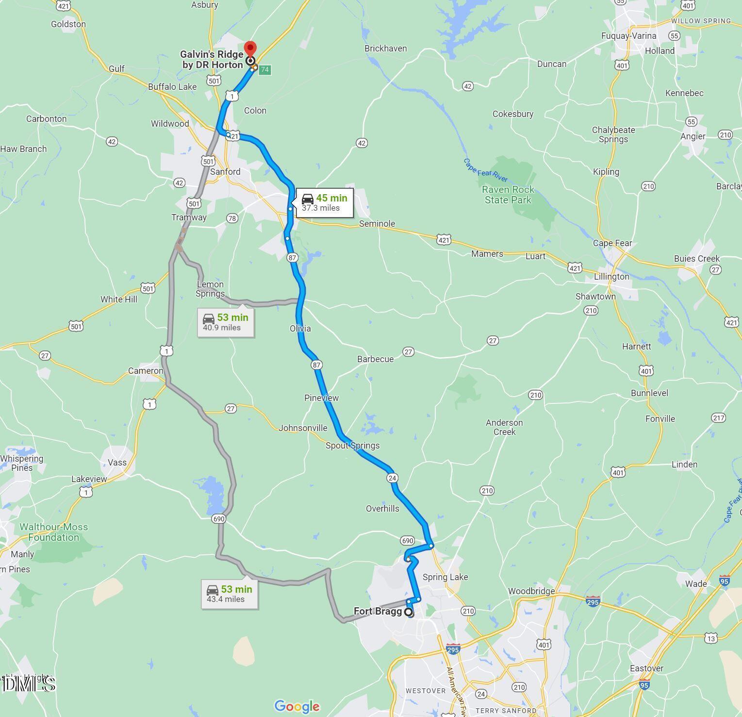 381 Alexis Loop Sanford, NC 27330 - Photo 35 of 36 Galvins Ridge to Fort Bragg