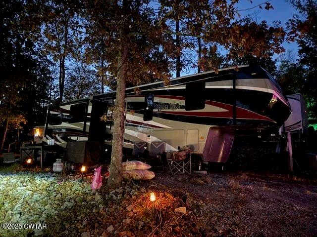a view of street from balcony
