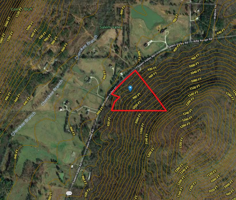 2790 Salem Valley Road Ringgold, GA 30736 - Photo 42 of 43 Topography Map