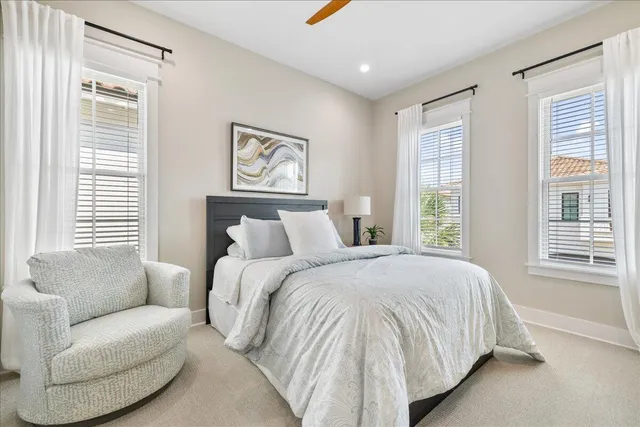 a bed room with a bed and a couch