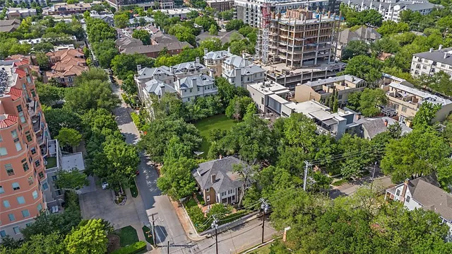 an aerial view of multiple house