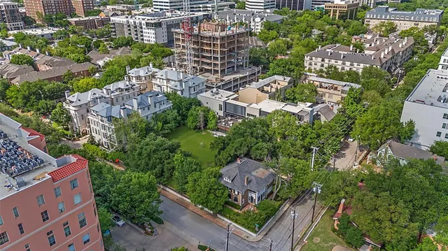 an aerial view of multiple house