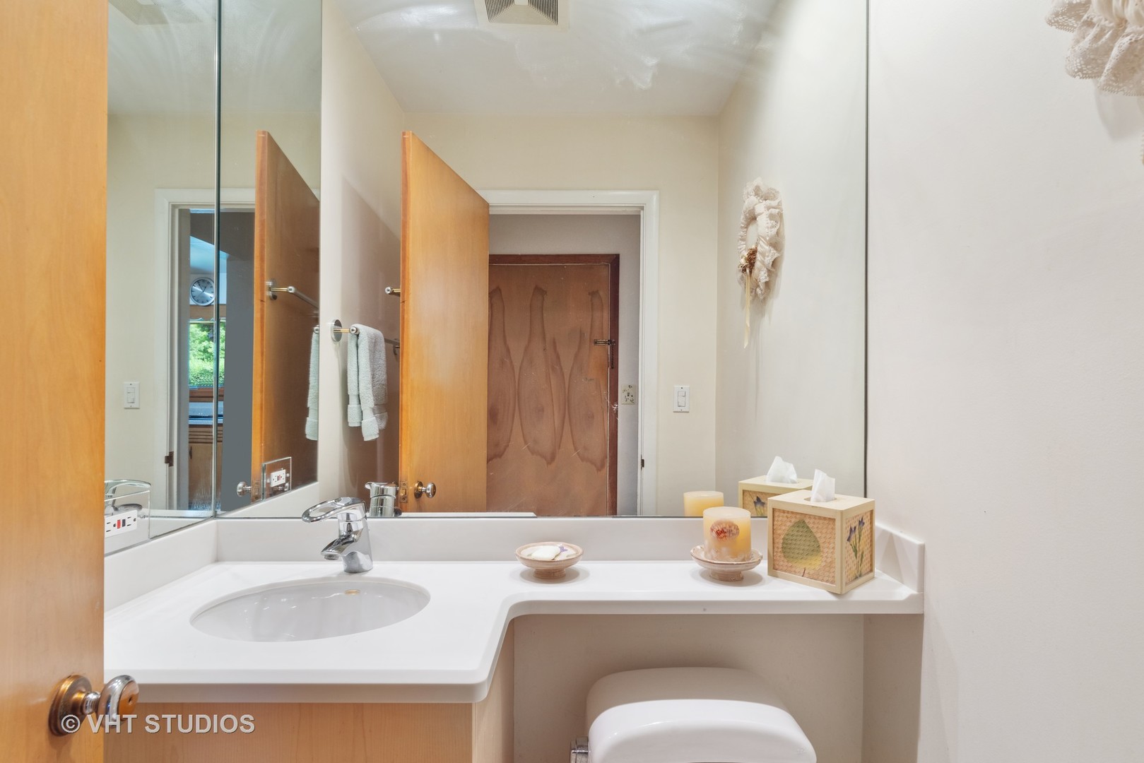 540 Briarhill Road Glenview, IL 60025 - Photo 9 of 19 a bathroom with a granite countertop sink a mirror and a toilet