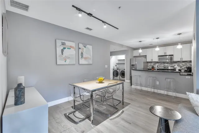 a workspace with furniture and window