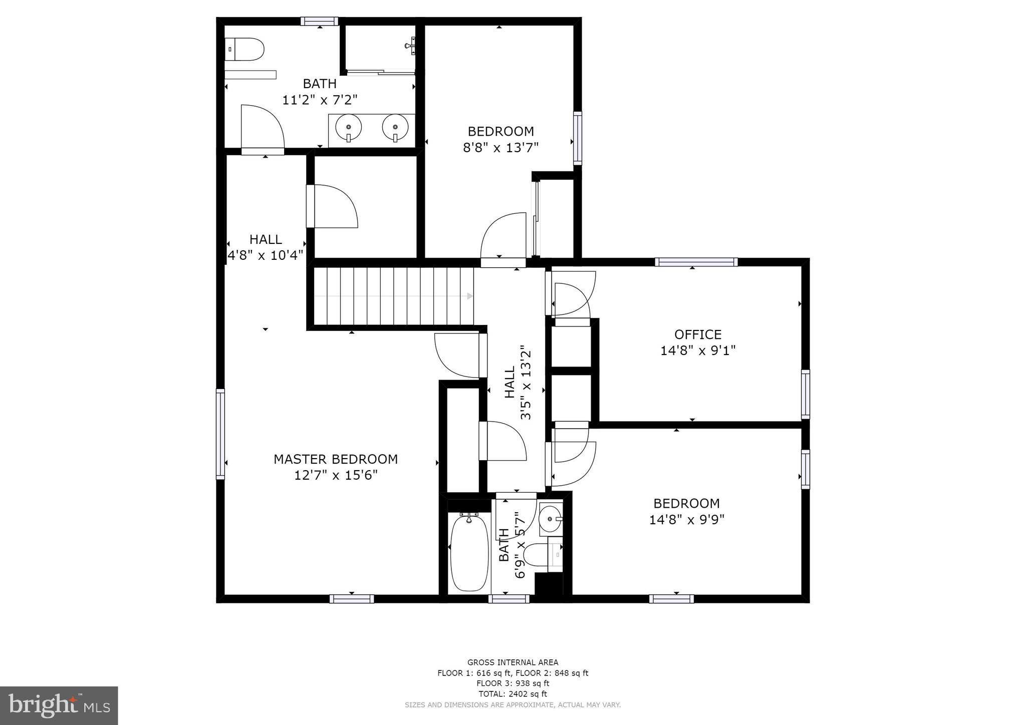 202 Sandra Road Wilmington, DE 19803 - Photo 12 of 25 Upper level floor plan