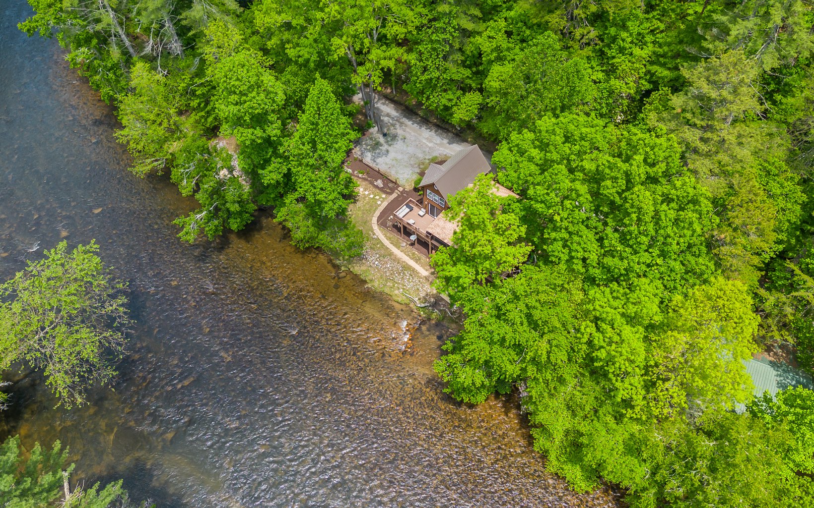 285 Shallowford Bridge Lane Blue Ridge, GA 30513 - Photo 56 of 66 a bird view of a house with a yard and garden
