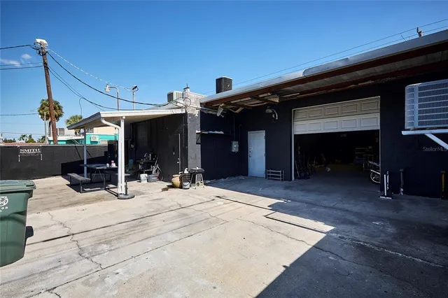 a view of a lounge chairs in the patio