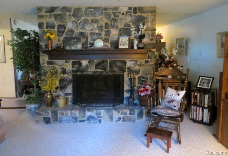 4745 East Allen Road Howell, MI 48855 - Photo 13 of 23 Stone Fireplace.JPG