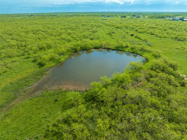 a view of a lake with a yard