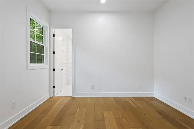 an empty room with window