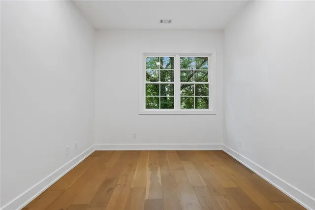 an empty room with a window