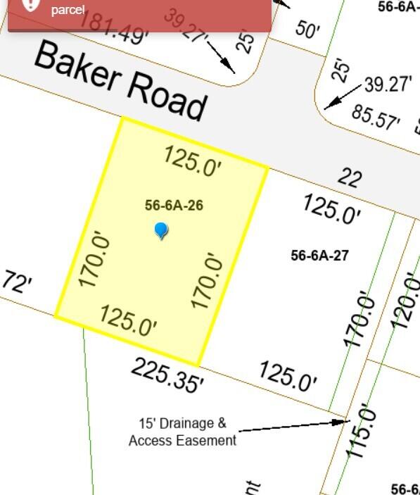 0 Baker Rd Wells Wells, ME 04090 - Photo 9 of 9 Tax Map