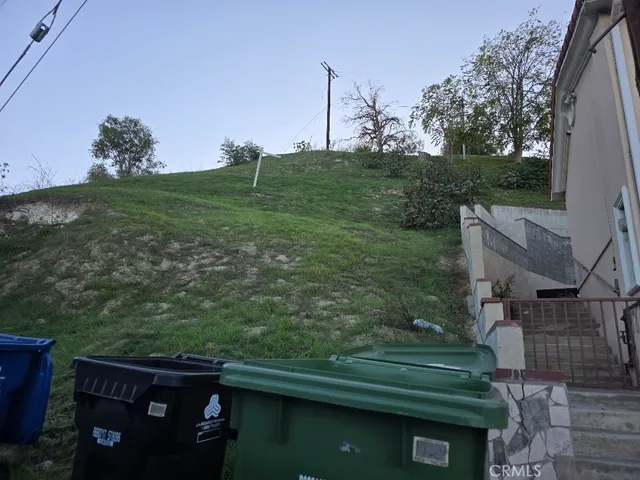 a view of a green field with an tree