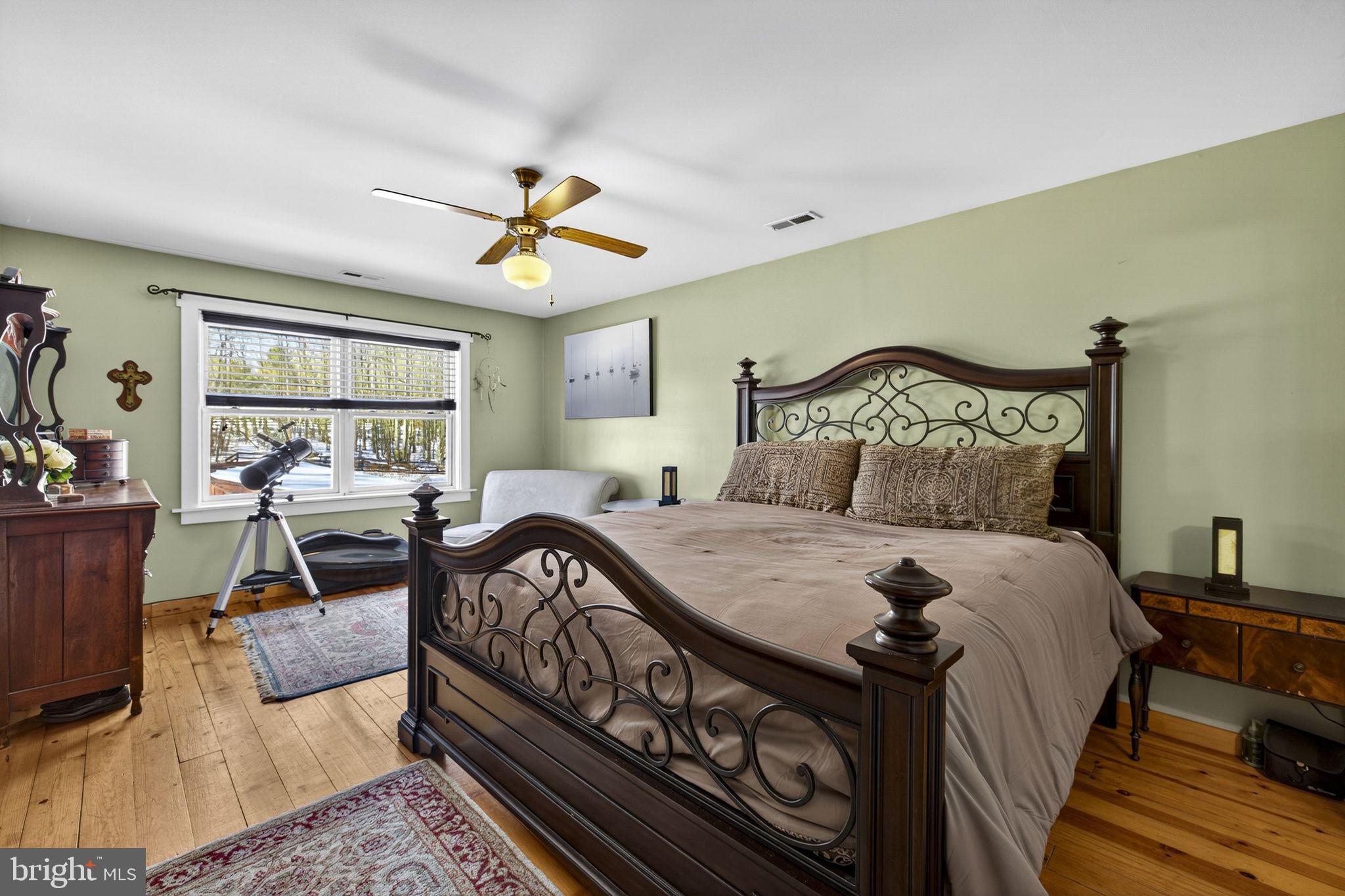 10418 Cliff Mills Road Marshall, VA 20115 - Photo 39 of 88 a bedroom with a bed and a chandelier