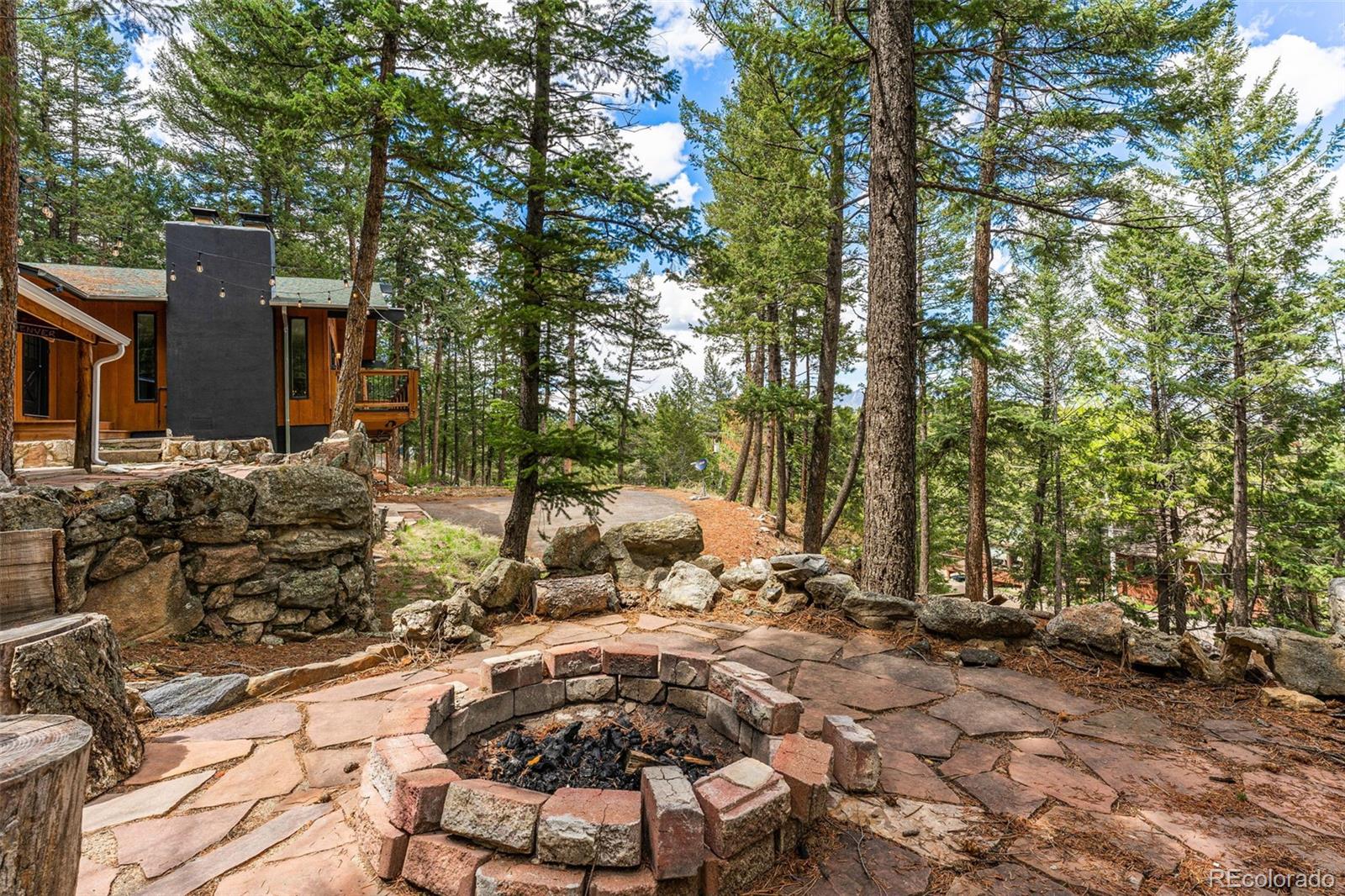 30242 Pine Crest Drive Evergreen, CO 80439 - Photo 26 of 28 a backyard of a house with lots of green space