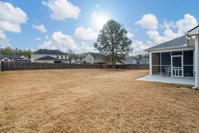 an aerial view of a swimming pool