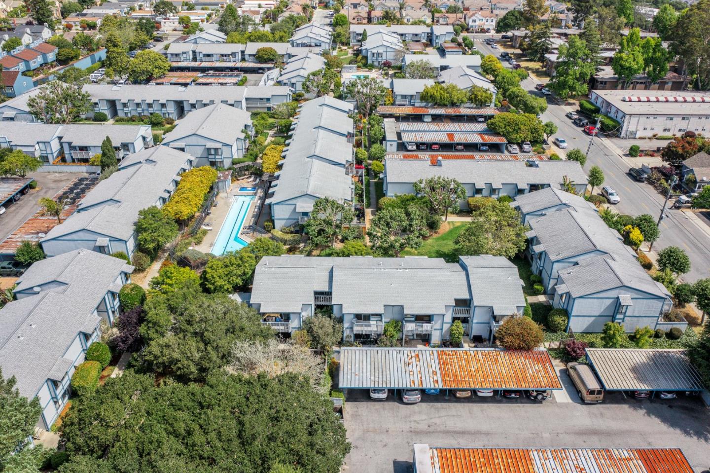 1925 46th Avenue, Unit 78 Capitola, CA 95010 - Photo 26 of 31 an aerial view of a house with a garden