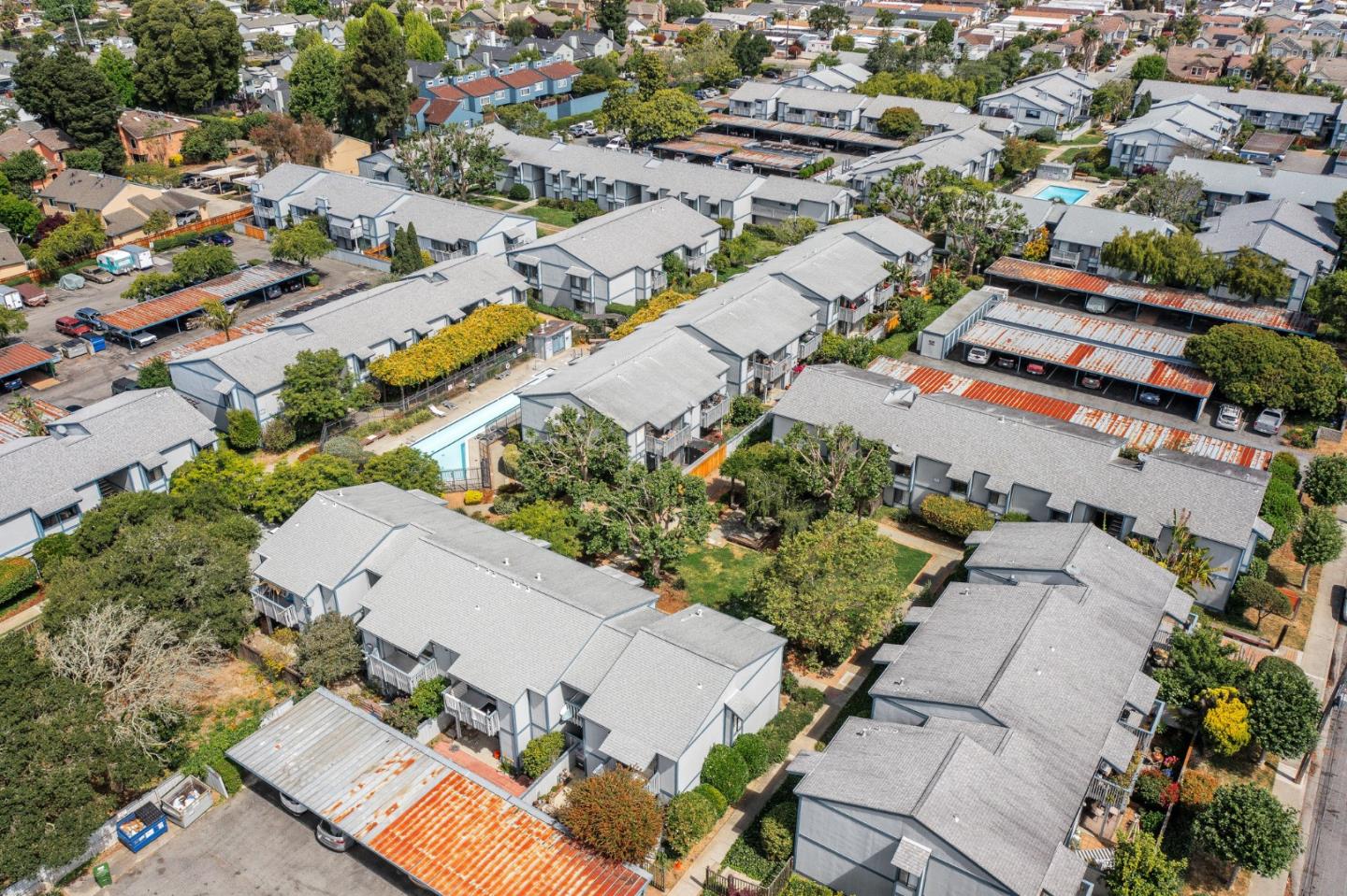 1925 46th Avenue, Unit 78 Capitola, CA 95010 - Photo 30 of 31 an aerial view of a city with lots of residential buildings