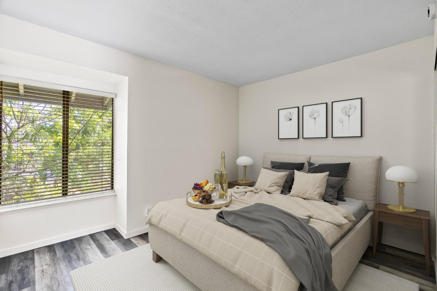 1925 46th Avenue, Unit 78 Capitola, CA 95010 - Photo 10 of 31 a bedroom with a bed and a large window