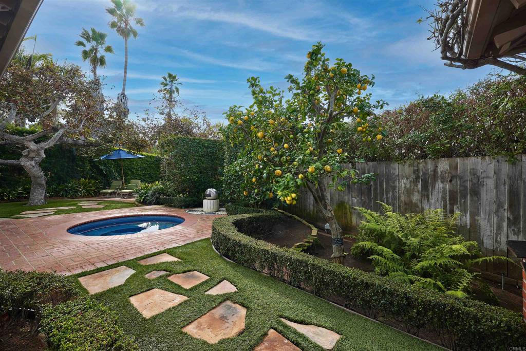 219 Calle De Sereno Encinitas, CA 92024 - Photo 40 of 43 a view of a backyard with plants and lake view