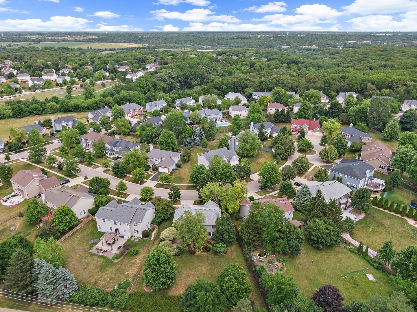 3908 Farmstead Road Carpentersville, IL 60110 - Photo 41 of 47 an aerial view of residential houses with outdoor space and trees