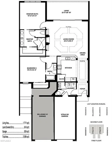 a front view of multi story residential apartment building with yard and green space