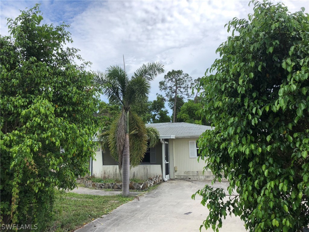 a view of a house with a sink and garden