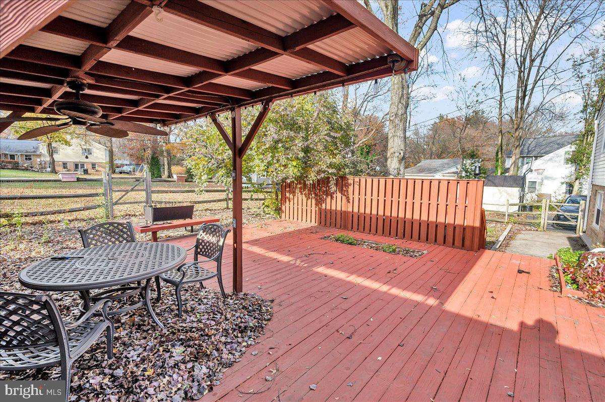 1909 Foulk Road Wilmington, DE 19810 - Photo 26 of 31 a patio with wooden floor a yard table and chairs