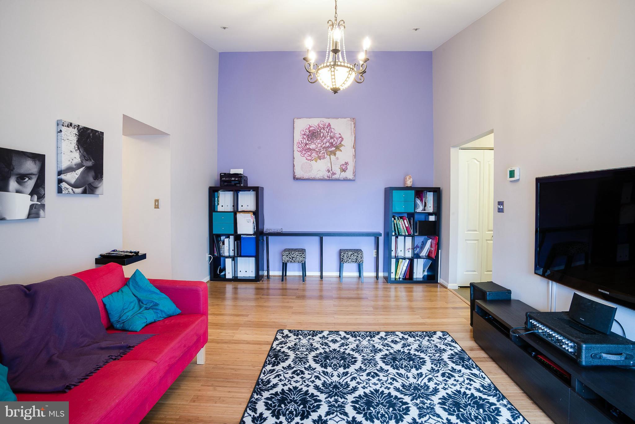 8611 Falls Run Road, Unit I Ellicott City, MD 21043 - Photo 6 of 23 High ceilings with new medallion and chandelier!