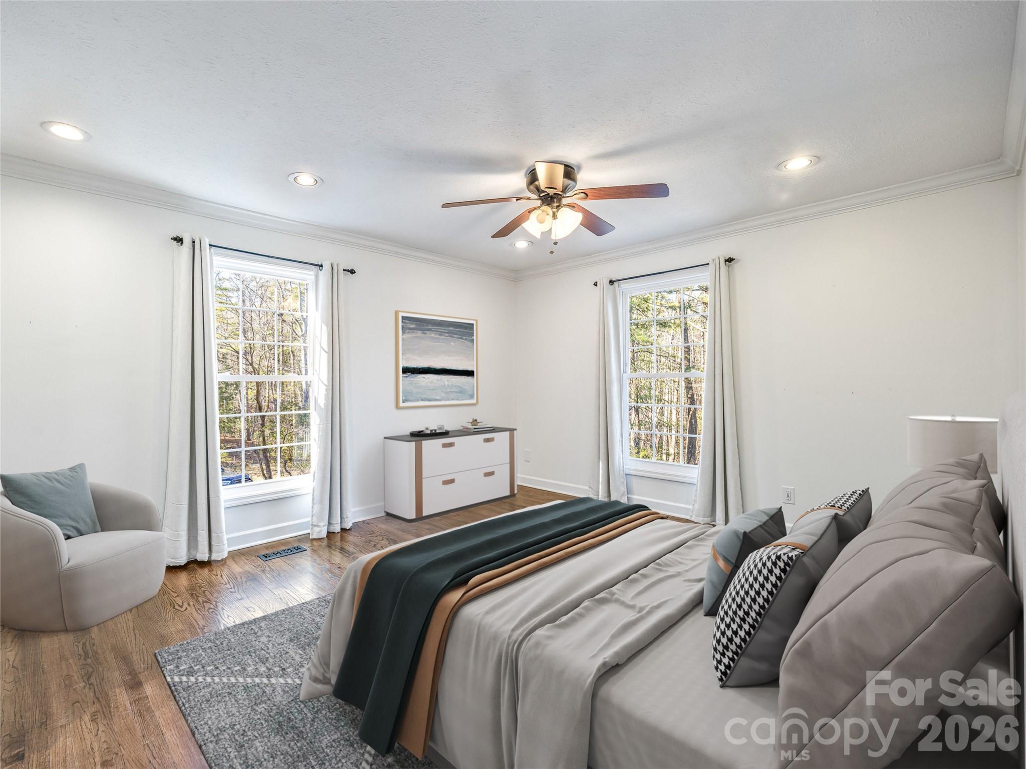 2388 Hebron Road Hendersonville, NC 28739 - Photo 25 of 42 a bedroom with a large bed and a window