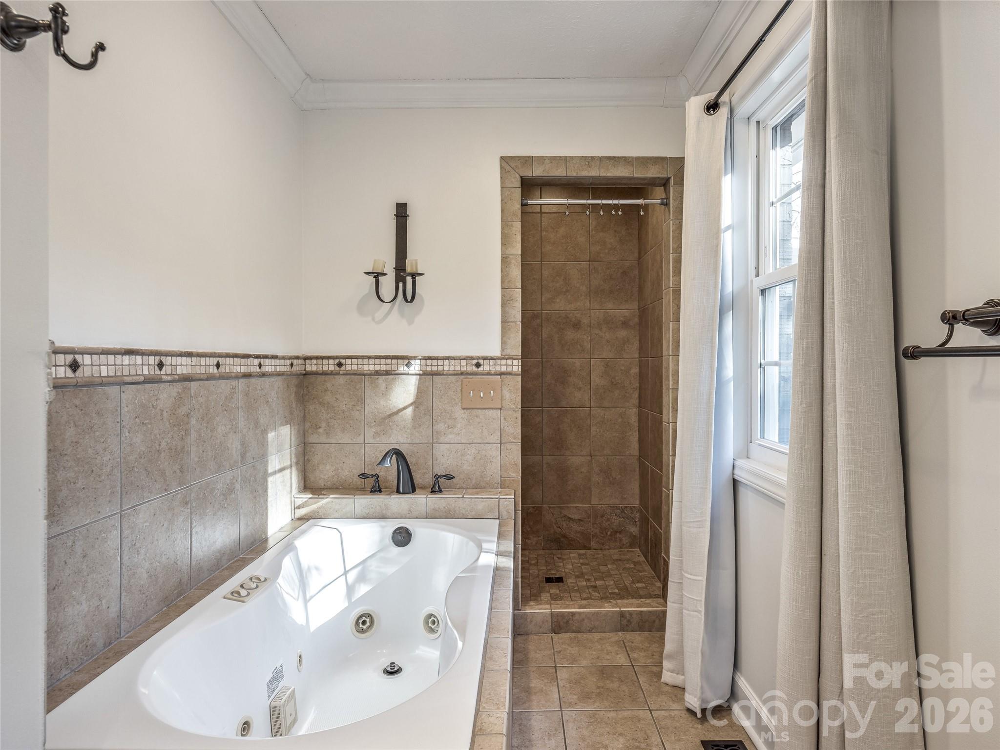 2388 Hebron Road Hendersonville, NC 28739 - Photo 29 of 42 a bathroom with a bathtub and a shower