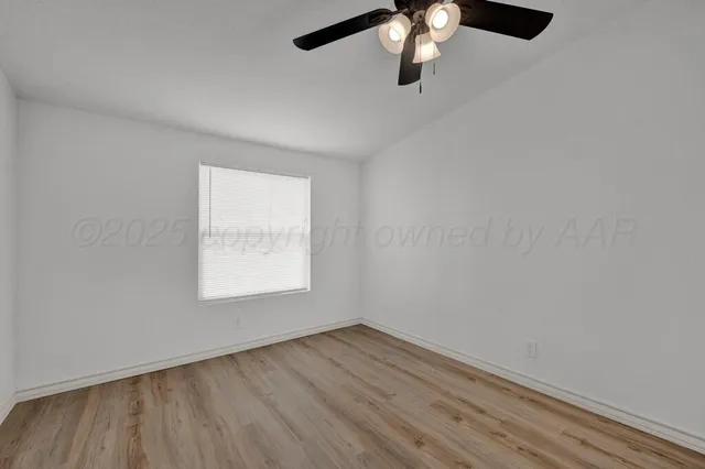 an empty room with a window