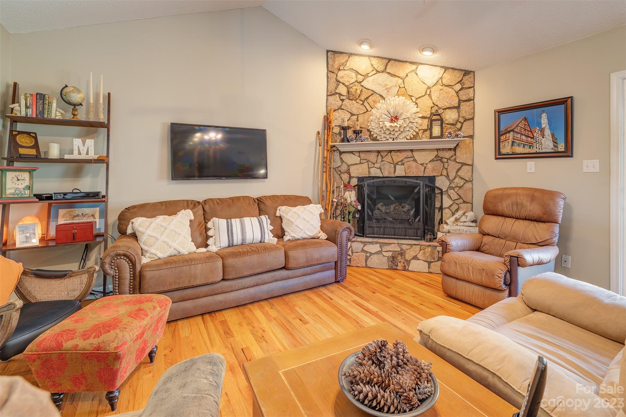 1315 Alexander Road Leicester, NC 28748 - Photo 6 of 28 a living room with furniture and a fireplace