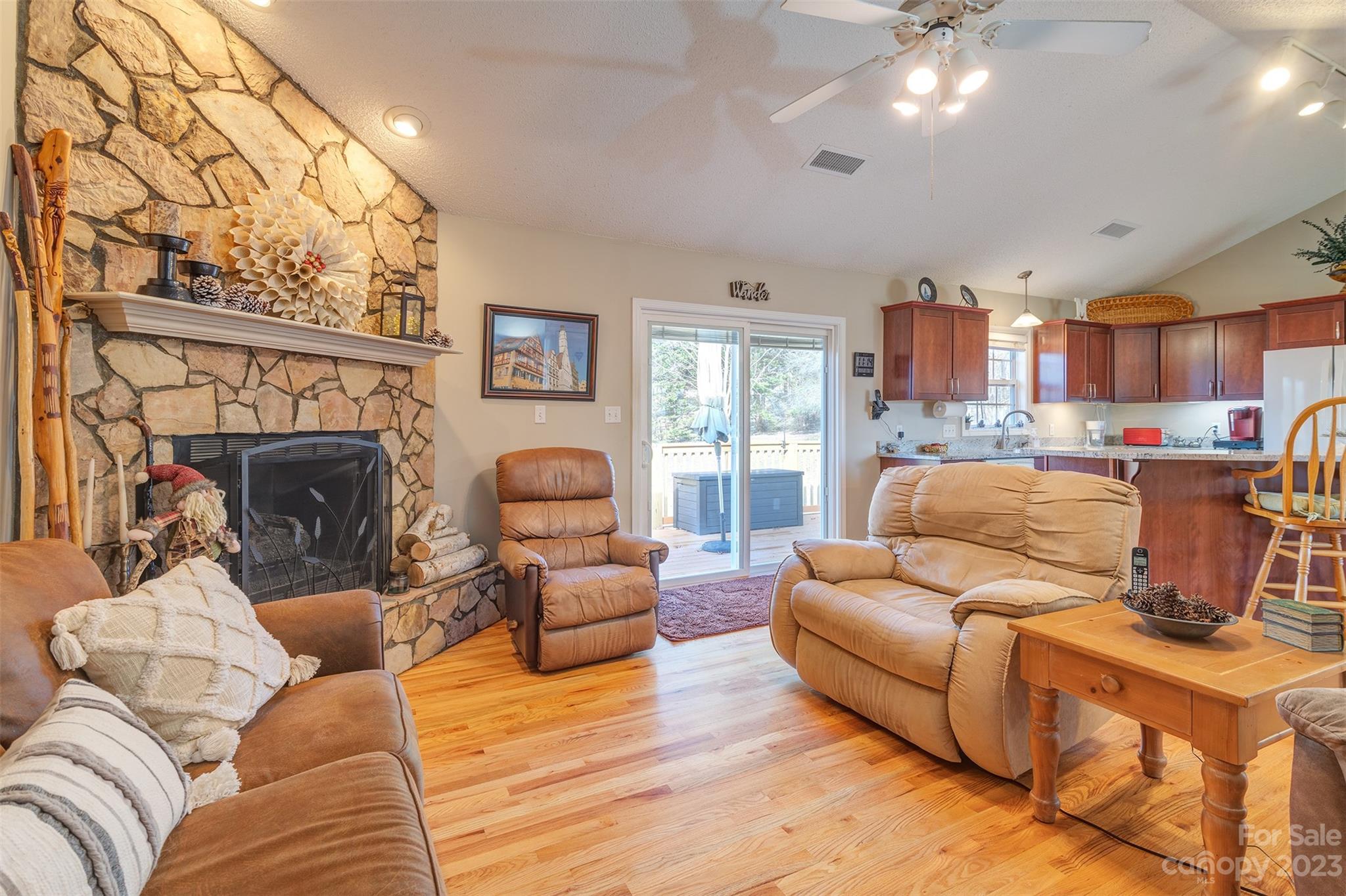1315 Alexander Road Leicester, NC 28748 - Photo 8 of 28 a living room with furniture and a fireplace