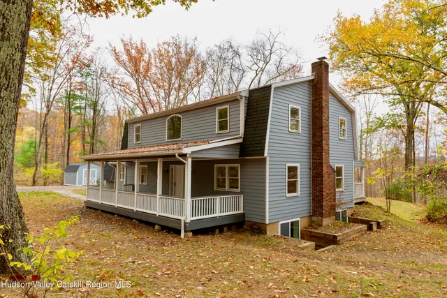 a view of road and trees