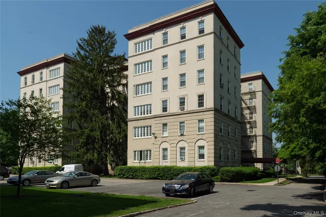 a front view of a building