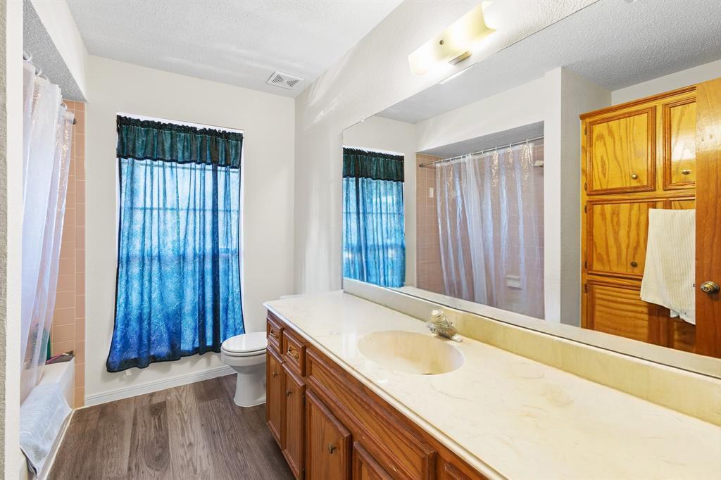 8548 Old Lockhart Road Buda, TX 78610 - Photo 9 of 19 a bathroom with a sink and a large mirror