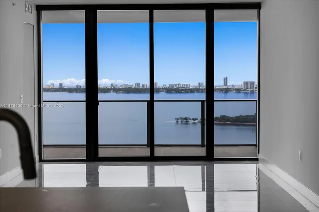 a view of a balcony with an ocean view