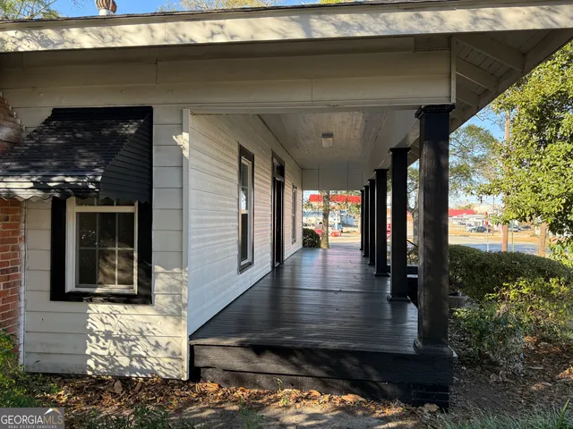 a view of outdoor space with seating area
