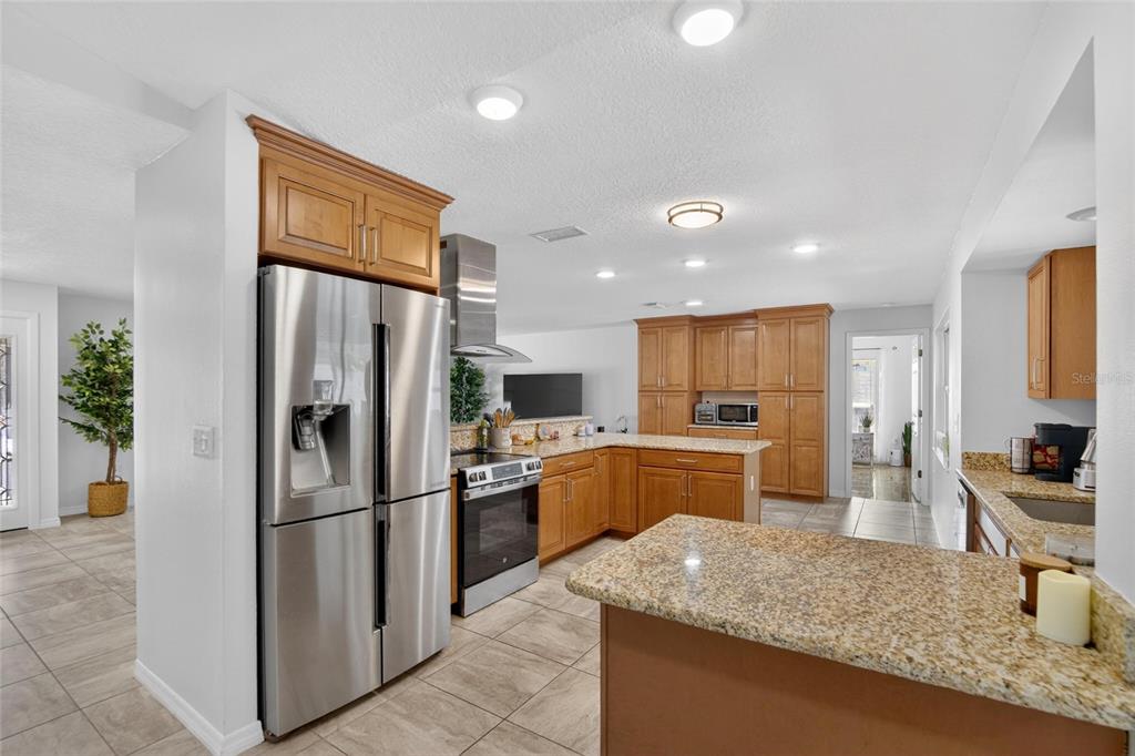 1668 Allens Ridge Drive North Palm Harbor, FL 34683 - Photo 12 of 48 a kitchen with refrigerator and furniture