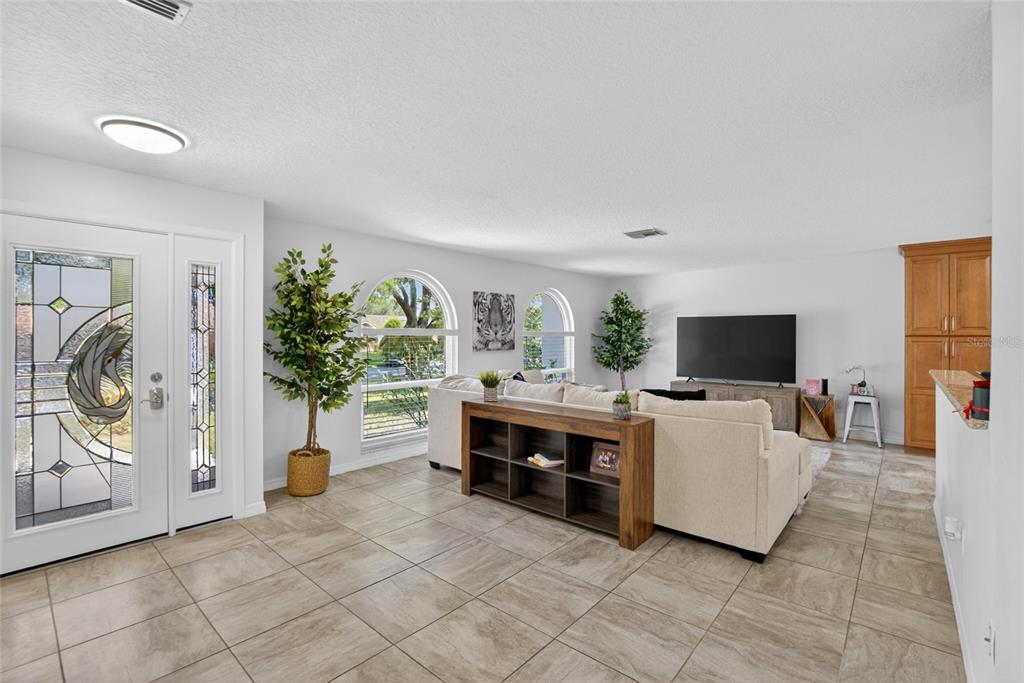 1668 Allens Ridge Drive North Palm Harbor, FL 34683 - Photo 4 of 48 a living room with furniture and a flat screen tv