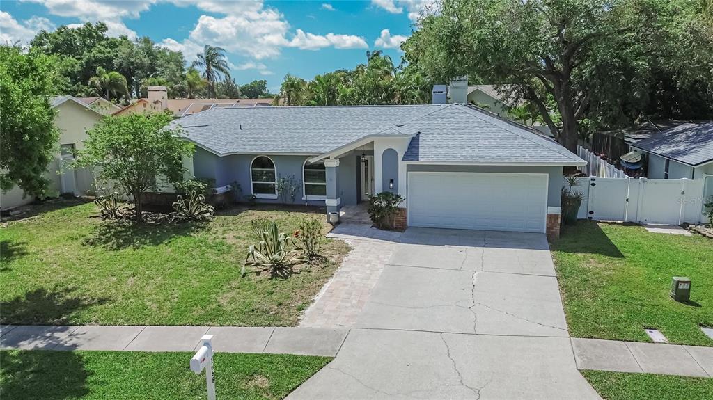 1668 Allens Ridge Drive North Palm Harbor, FL 34683 - Photo 43 of 48 a house view with a garden space
