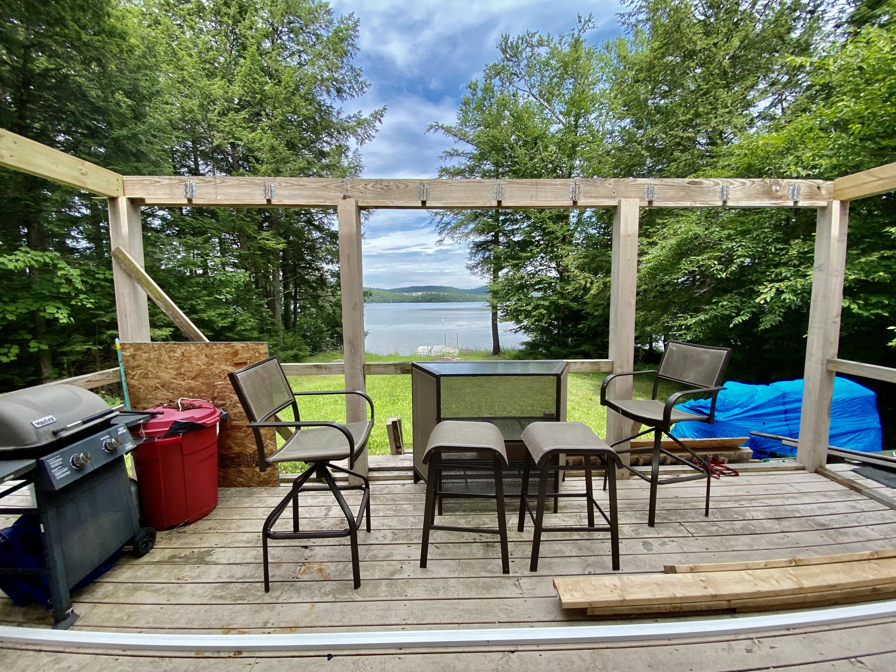 142 South Cove Road Willimantic, ME 04443 - Photo 9 of 69 Big Front Deck